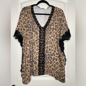 Crazy Train Cheetah Poncho Style Kimono